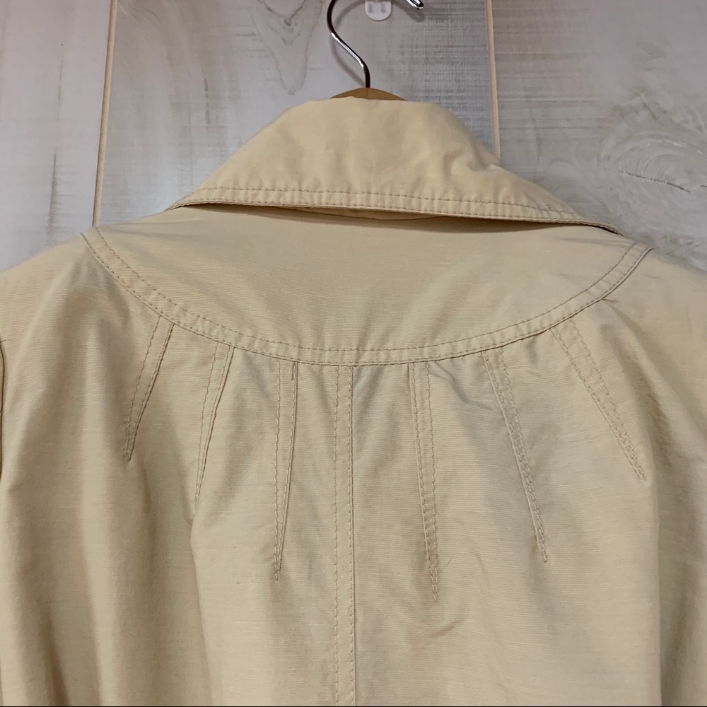 Tex by Maxazria Khaki Tan Belted Trench Coat S - Picture 6 of 7